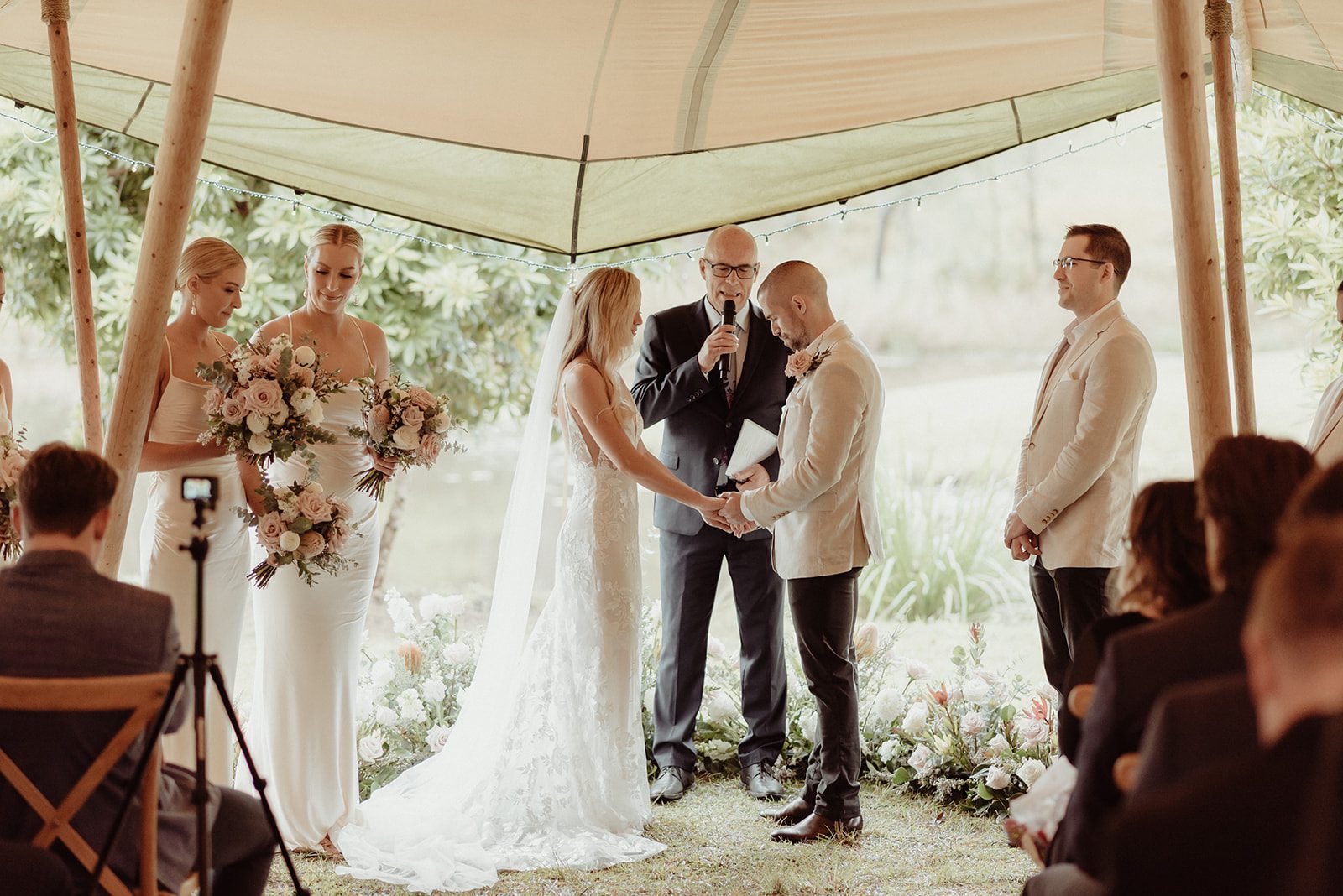 getting married in a tipi, wet weather wedding